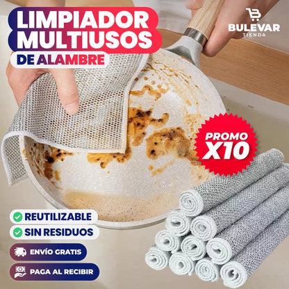 LIMPIADOR TOALLA MULTIUSOS DE ALAMBRE PROMO X10