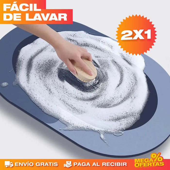 ¡OFERTA 2x1! Alfombra de Baño Súper Absorbente, Antideslizante 🔥