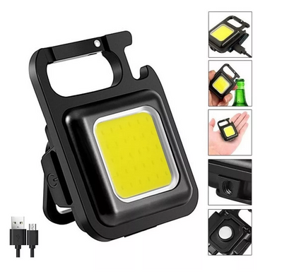 2x1 Mini llavero linterna LED recargable USB