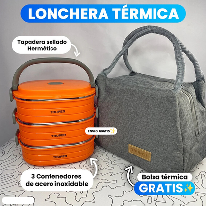 OFERTA 🔥 Lonchera Térmica Incluye Bolsa Térmica GRATIS 🎁 Ideal para Trabajo y Estudio