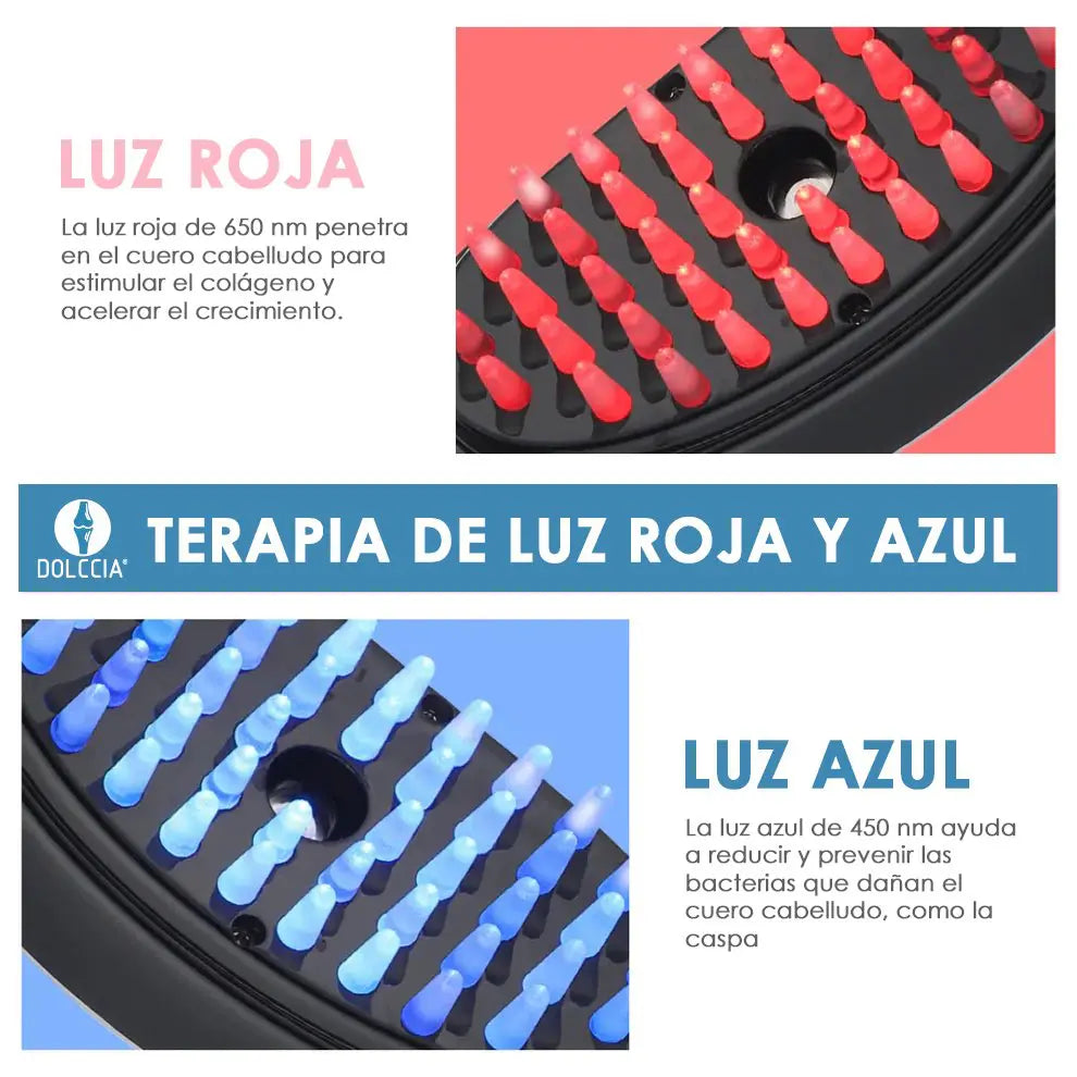 CEPILLO LUZ ROJA TERAPIA CAPILAR®