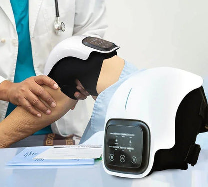 KneeRelief Pro™ Masaje Inteligente · Calor Terapéutico · Compresión de Aire